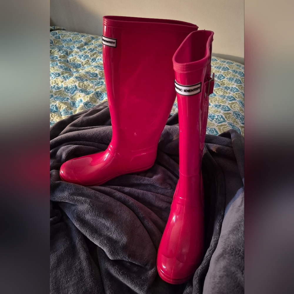 Women's Red Rain Boots